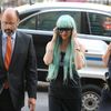 Photos: Blue-Haired Amanda Bynes Heads To Court For Bong-Tossing Charges